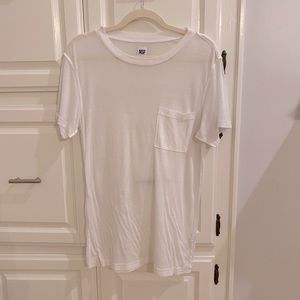NSF sheer white pocket T